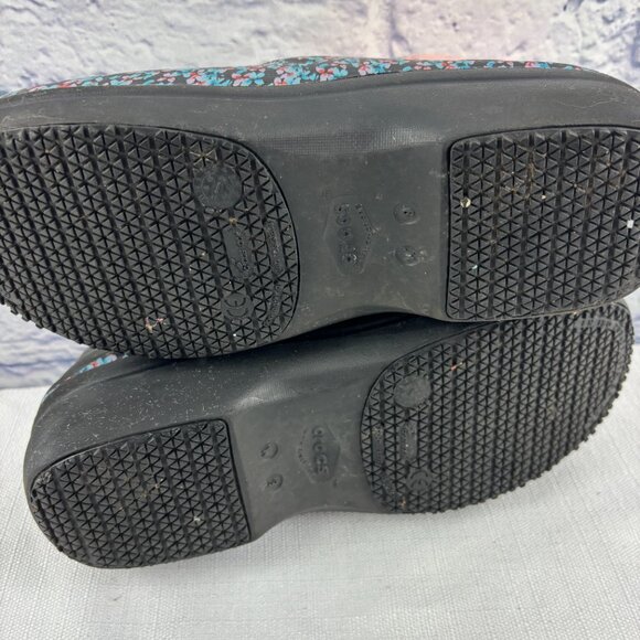 Crocs Women's 9 Neria Pro Triple Comfort Floral Slide-on Rubber Clogs - Picture 12 of 14